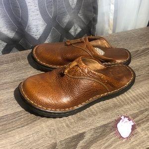 Barely Used Born Leather Clogs / mules